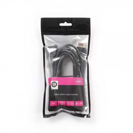 D2 Diffusion D2RALHDMI300SACH câble HDMI 3 m HDMI Type A (Standard) Noir