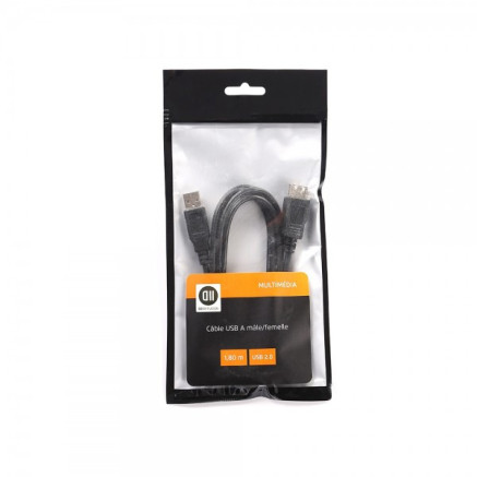 D2 Diffusion D2RALUSB180SACH câble USB USB 2.0 1,8 m USB A Noir