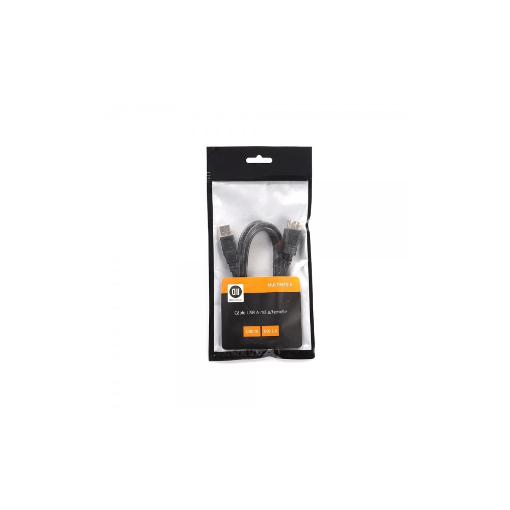 D2 Diffusion D2RALUSB180SACH câble USB USB 2.0 1,8 m USB A Noir D2 Diffusion D2RALUSB180SACH câble USB USB 2.0 1,8 m USB A Noir