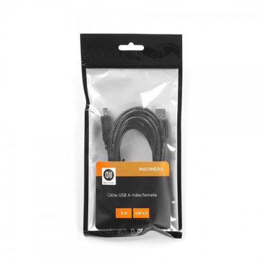 D2 Diffusion D2RALUSB300 câble USB USB 2.0 3 m USB A Noir