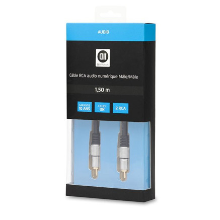 D2 Diffusion D2RCANUM150 câble audio 1,5 m RCA Noir
