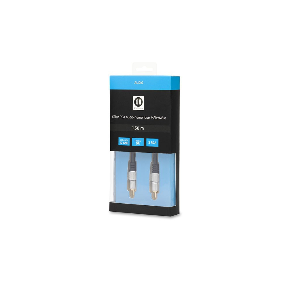 D2 Diffusion D2RCANUM150 câble audio 1,5 m RCA Noir D2 Diffusion D2RCANUM150 câble audio 1,5 m RCA Noir
