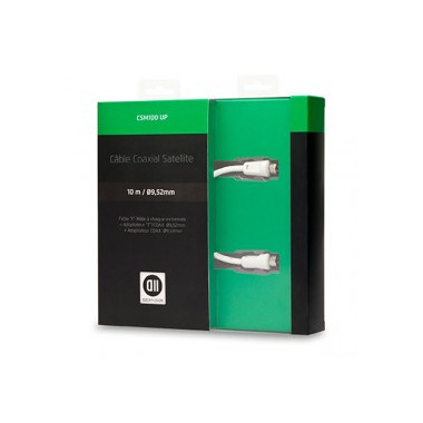 D2 Diffusion D2SAT1000 câble coaxial 10 m SAT Blanc