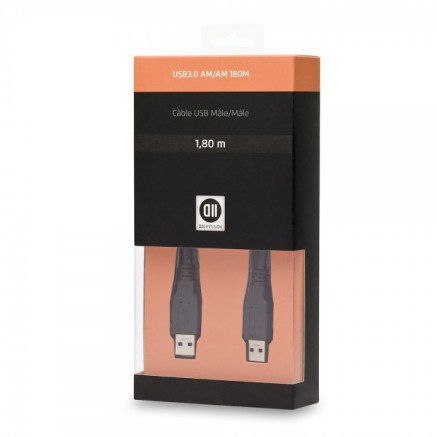 D2 Diffusion D2USB180 câble USB USB 2.0 1,8 m USB A Noir
