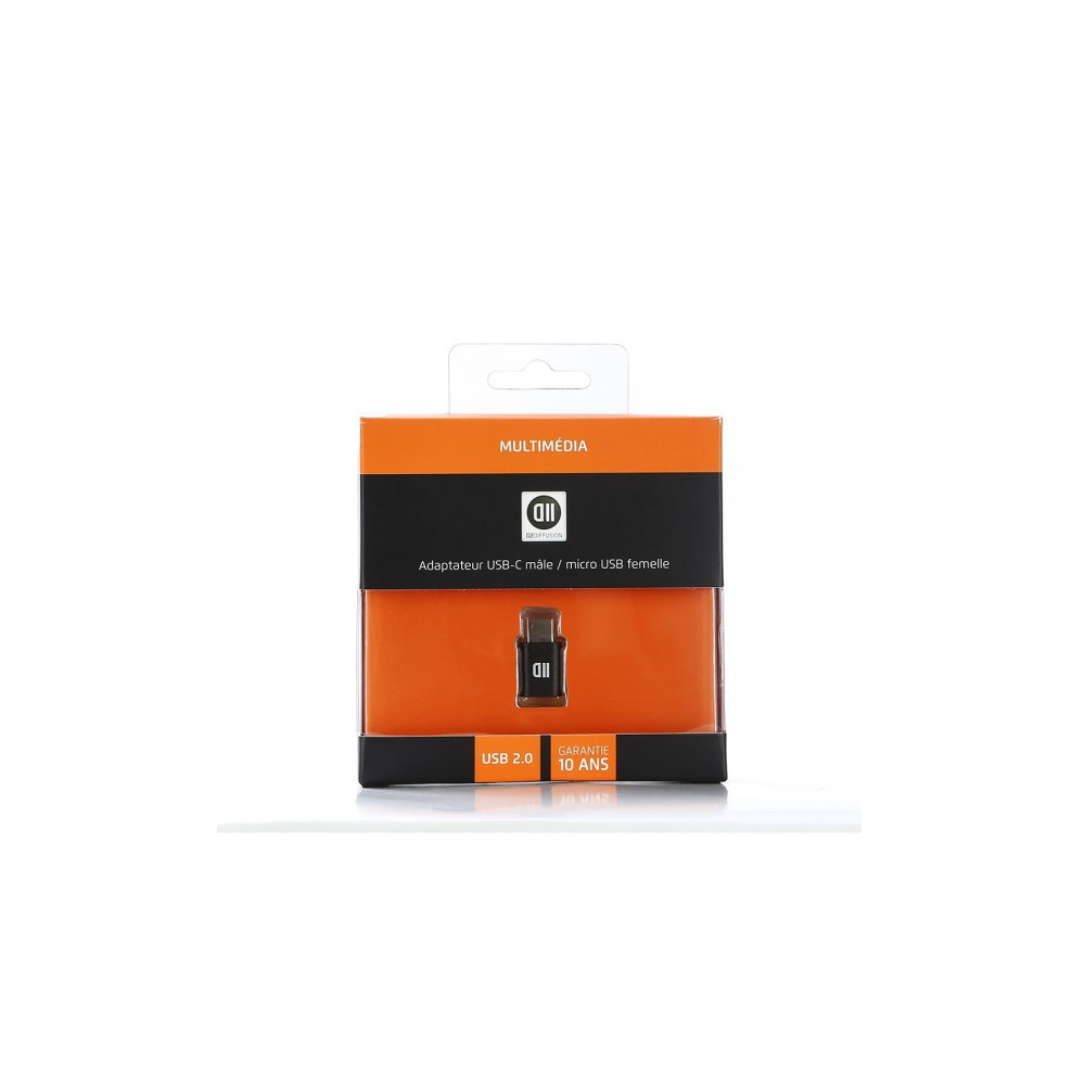 D2 Diffusion D2USBCMICUSBFADP changeur de genre de câble USB 2.0 Type C Micro-USB 2.0 Noir D2 Diffusion D2USBCMICUSBFADP changeur de genre de câble USB 2.0 Type C Micro-USB 2.0 Noir