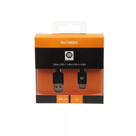 D2 Diffusion D2USBCUSBM100 câble USB USB 2.0 1 m USB C USB A Noir