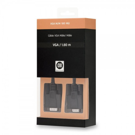 D2 Diffusion D2VGA180MU câble VGA 1,8 m VGA (D-Sub) Noir