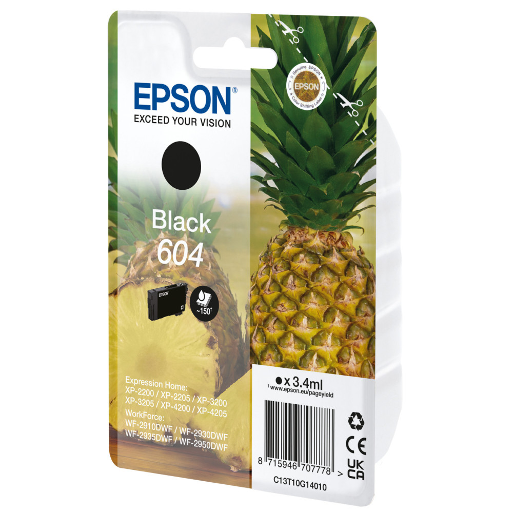 Epson 604 cartouche d'encre 1 pièce(s) Original Noir Epson 604 cartouche d'encre 1 pièce(s) Original Noir