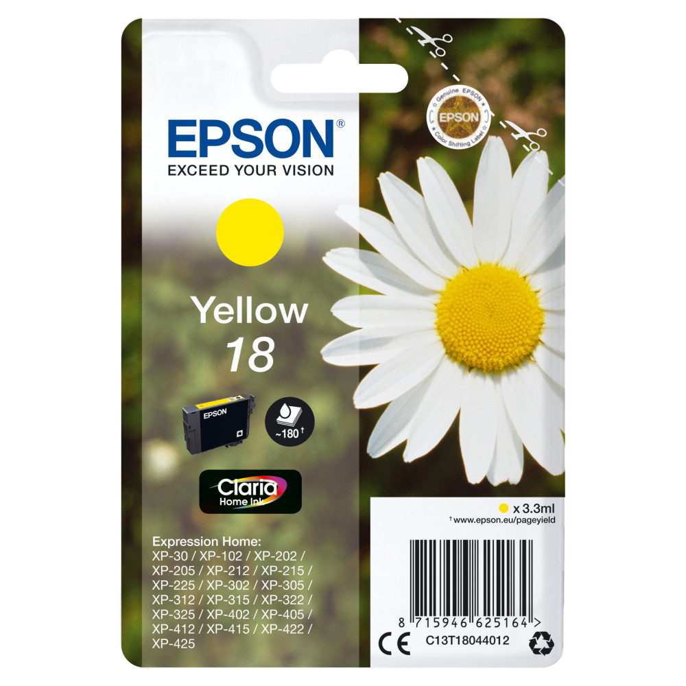 Epson Daisy Cartouche "Pâquerette" 18 - Encre Claria Home J Epson Daisy Cartouche "Pâquerette" 18 - Encre Claria Home J