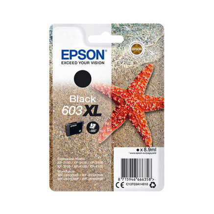 Epson 603XL cartouche d'encre 1 pièce(s) Original Rendement élevé (XL) Noir