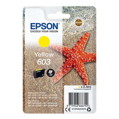 Epson 603 cartouche d'encre 1 pièce(s) Original Rendement élevé (XL) Jaune