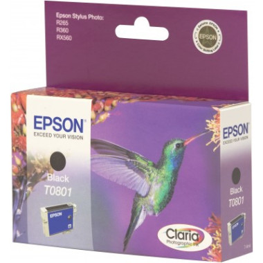 Epson Hummingbird T0801 Black Ink Cartridge cartouche d'encre Original Noir