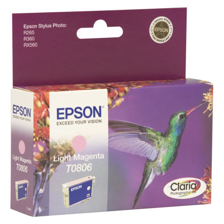 Epson Hummingbird T0806 Light Magenta Ink Cartridge cartouche d'encre Original Magenta clair