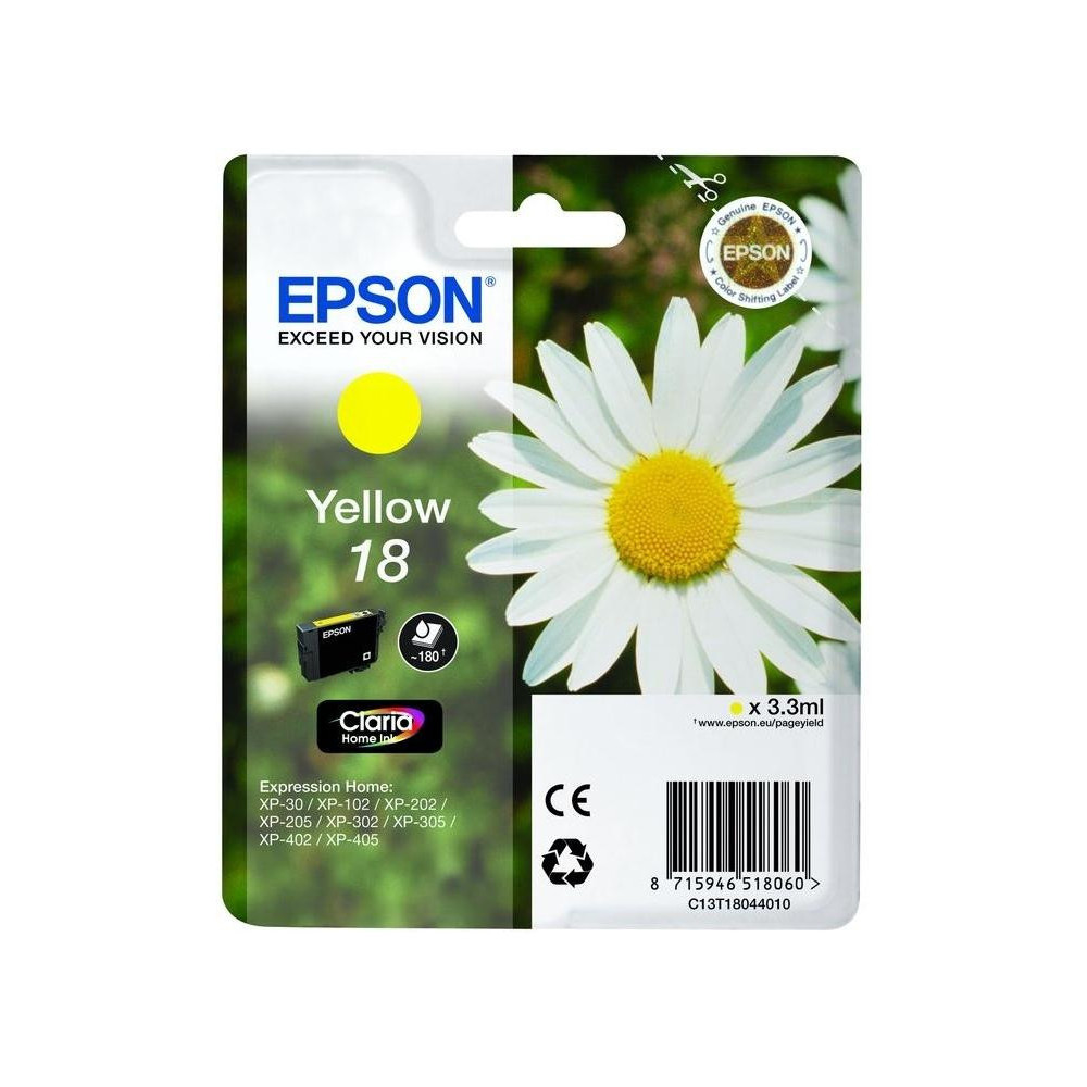 Epson Daisy C13T180440 cartouche d'encre 1 pièce(s) Original Jaune Epson Daisy C13T180440 cartouche d'encre 1 pièce(s) Original Jaune