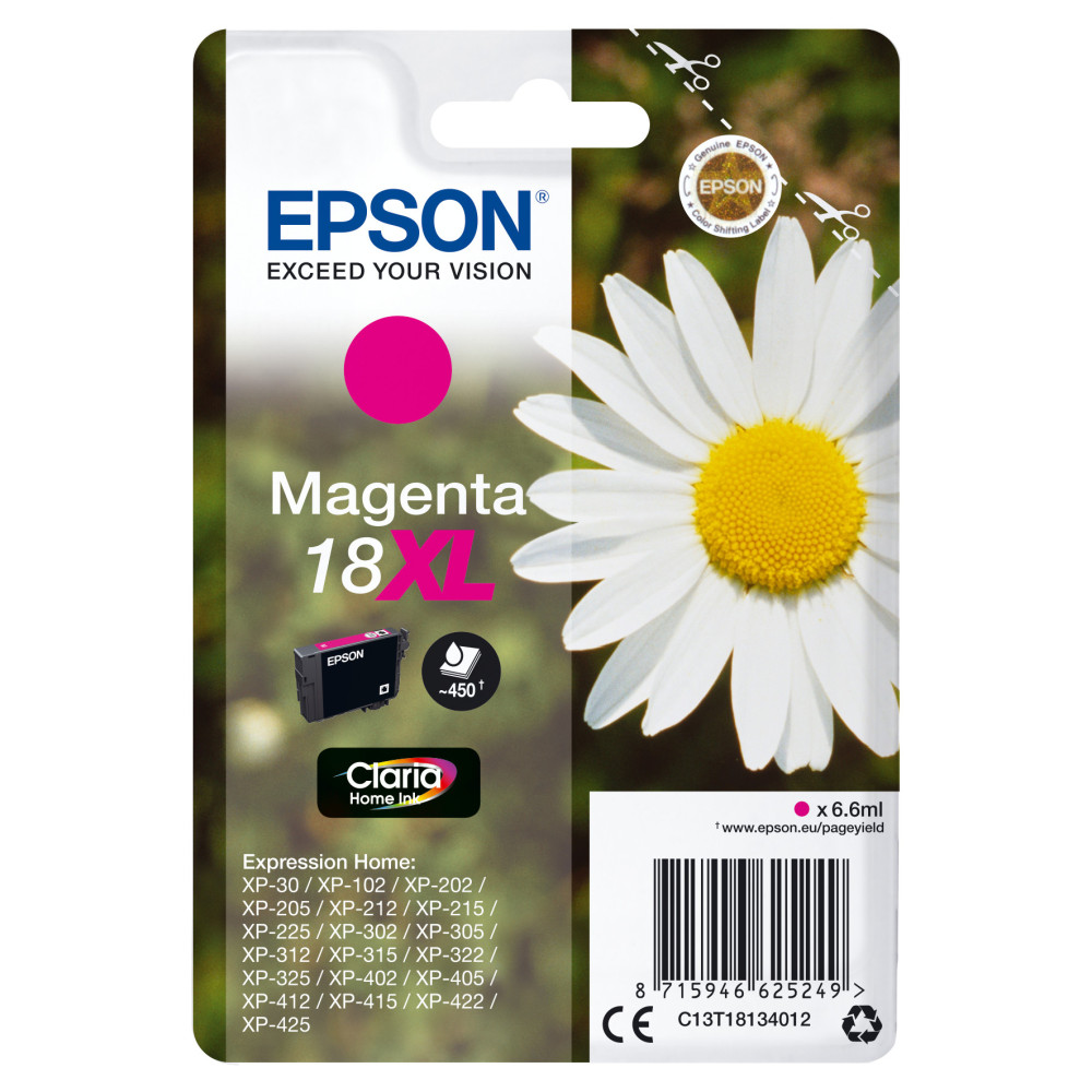 Epson Daisy Cartouche "Pâquerette" 18XL - Encre Claria Home M Epson Daisy Cartouche "Pâquerette" 18XL - Encre Claria Home M