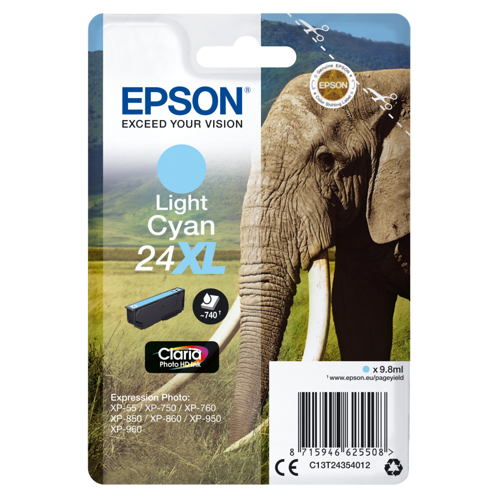 Epson Elephant Cartouche "Eléphant" - Encre Claria Photo HD Cc (XL) Epson Elephant Cartouche "Eléphant" - Encre Claria Photo HD Cc (XL)