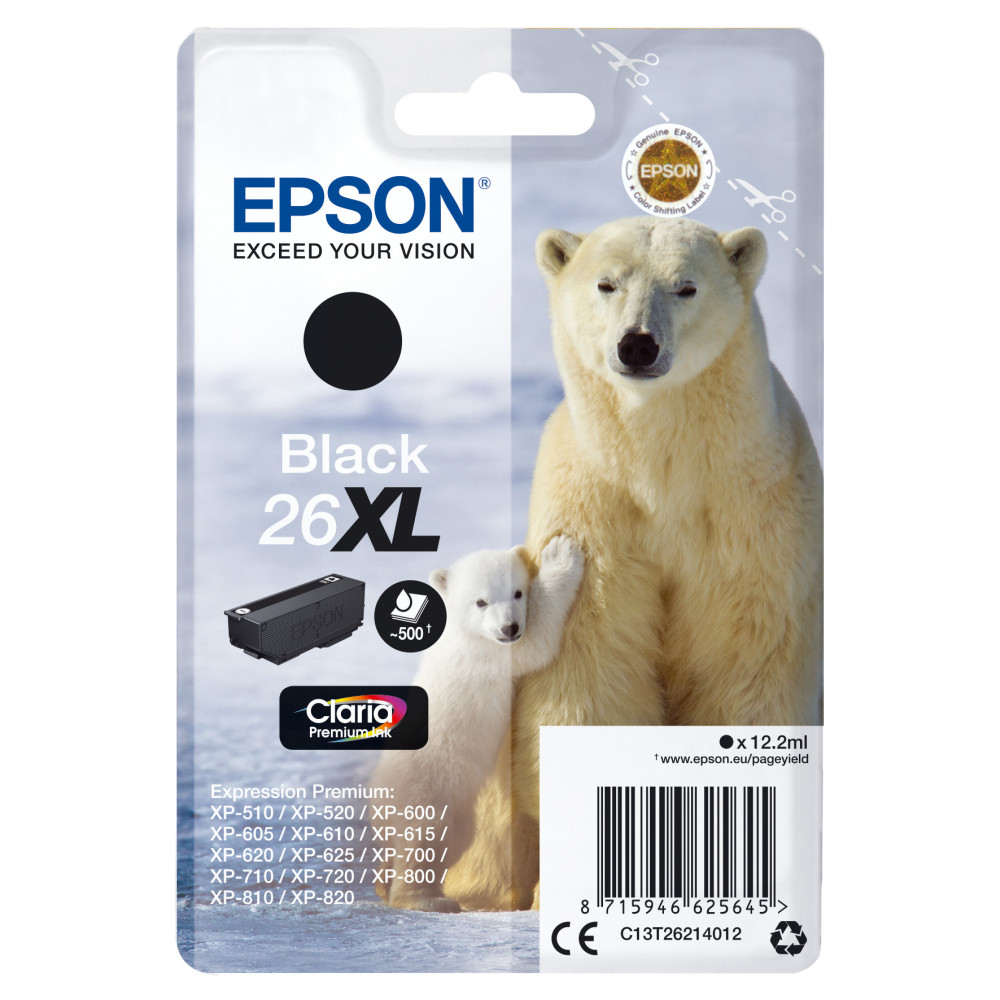 Epson Cartouche "Ours Polaire" - Encre Claria Premium N (XL) Epson Cartouche "Ours Polaire" - Encre Claria Premium N (XL)