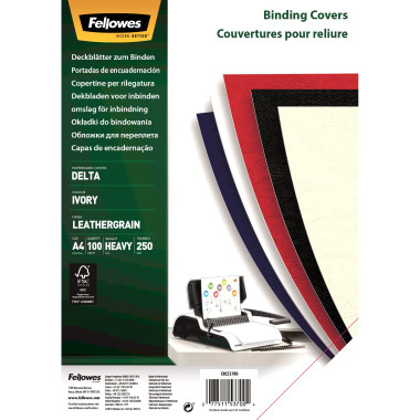 Fellowes 5370004 matériel de reliure A4 Papier Ivoire 100 pièce(s)