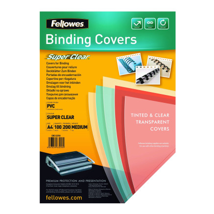 Fellowes 5376001 matériel de reliure A4 PVC Transparent 100 pièce(s)
