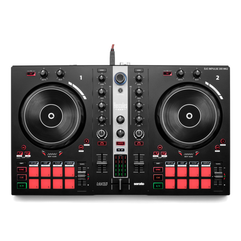 Hercules INPULSE 300 MK2 Graveur de disques vinyle Noir, Rouge Hercules INPULSE 300 MK2 Graveur de disques vinyle Noir, Rouge