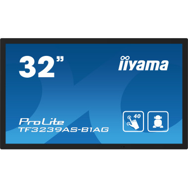 iiyama TF3239AS-B1AG affichage de messages Écran plat de signalisation numérique 80 cm (31.5") LED 500 cd m² 2.4K Ultra HD Noir