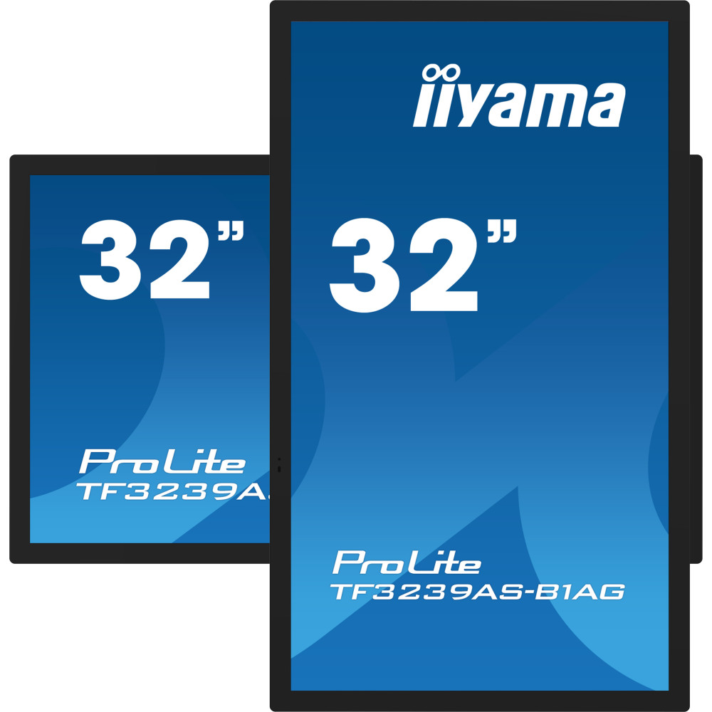 iiyama TF3239AS-B1AG affichage de messages Écran plat de signalisation numérique 80 cm (31.5") LED 500 cd m² 2.4K Ultra HD Noir