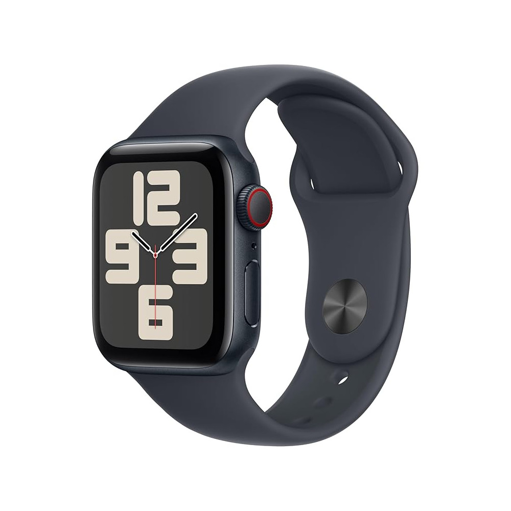 Apple Watch SE (GPS) - 2e g n ration - 40 mm - aluminium minuit - montre intelligente avec bande sport - fluoro lastom re - m