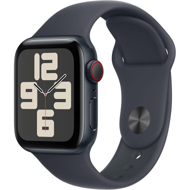 Apple Watch SE (GPS) - 2e g n ration - 40 mm - aluminium minuit - montre intelligente avec bande sport - fluoro lastom re - m