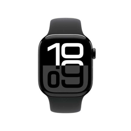 Apple Watch Series 10 (GPS + Cellular) - 46 mm - aluminium noir jais - montre intelligente avec bande sport - fluoro lastom r