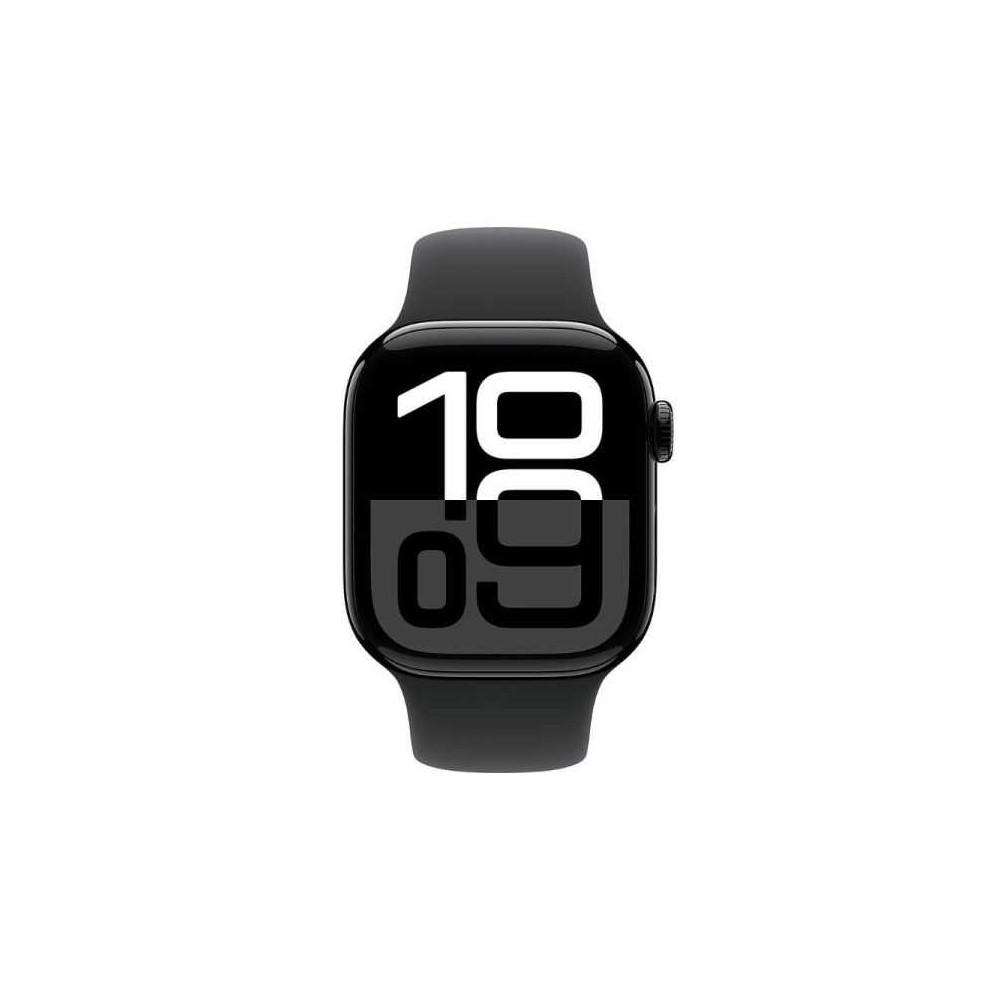 Apple Watch Series 10 (GPS + Cellular) - 46 mm - aluminium noir jais - montre intelligente avec bande sport - fluoro lastom r
