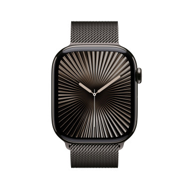 Apple Watch Series 10 (GPS + Cellular) - 46 mm - ardoise titane - montre intelligente avec boucle milanaise - maille en acier