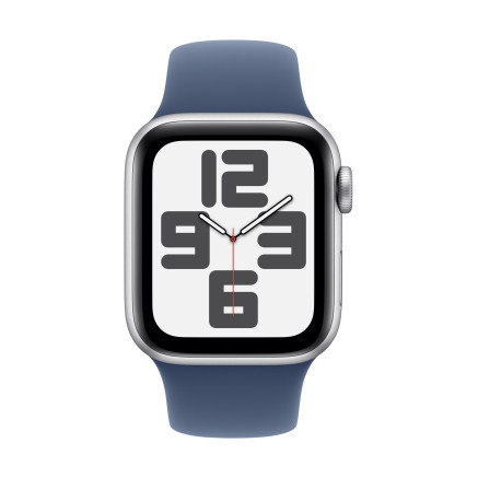 Apple Watch SE (GPS) - 2e g n ration - 40 mm - aluminium argent  - montre intelligente avec bande sport - fluoro lastom re -