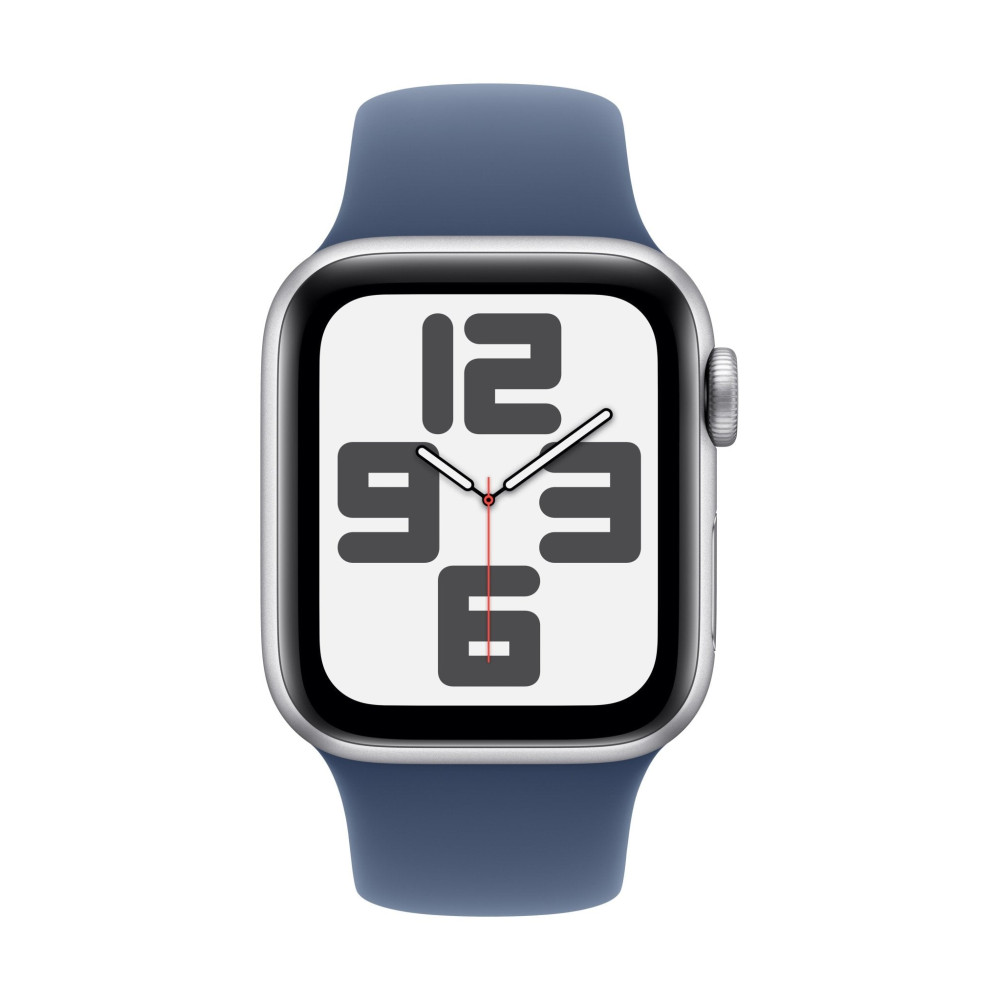 Apple Watch SE (GPS) - 2e g n ration - 40 mm - aluminium argent  - montre intelligente avec bande sport - fluoro lastom re -