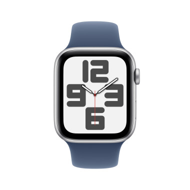 Apple Watch SE (GPS) - 2e g n ration - 44 mm - aluminium argent  - montre intelligente avec bande sport - fluoro lastom re -
