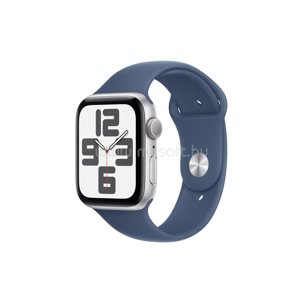 Apple Watch SE (GPS) - 2e g n ration - 44 mm - aluminium argent  - montre intelligente avec bande sport - fluoro lastom re -