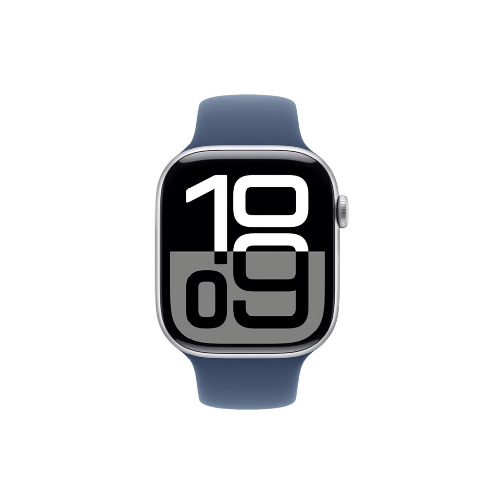 Apple Watch Series 10 (GPS + Cellular) - 46 mm - aluminium argent  - montre intelligente avec bande sport - fluoro lastom re
