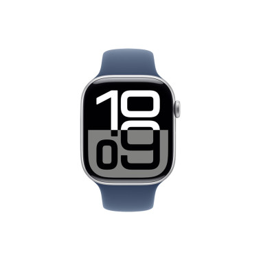 Apple Watch Series 10 (GPS + Cellular) - 46 mm - aluminium argent  - montre intelligente avec bande sport - fluoro lastom re