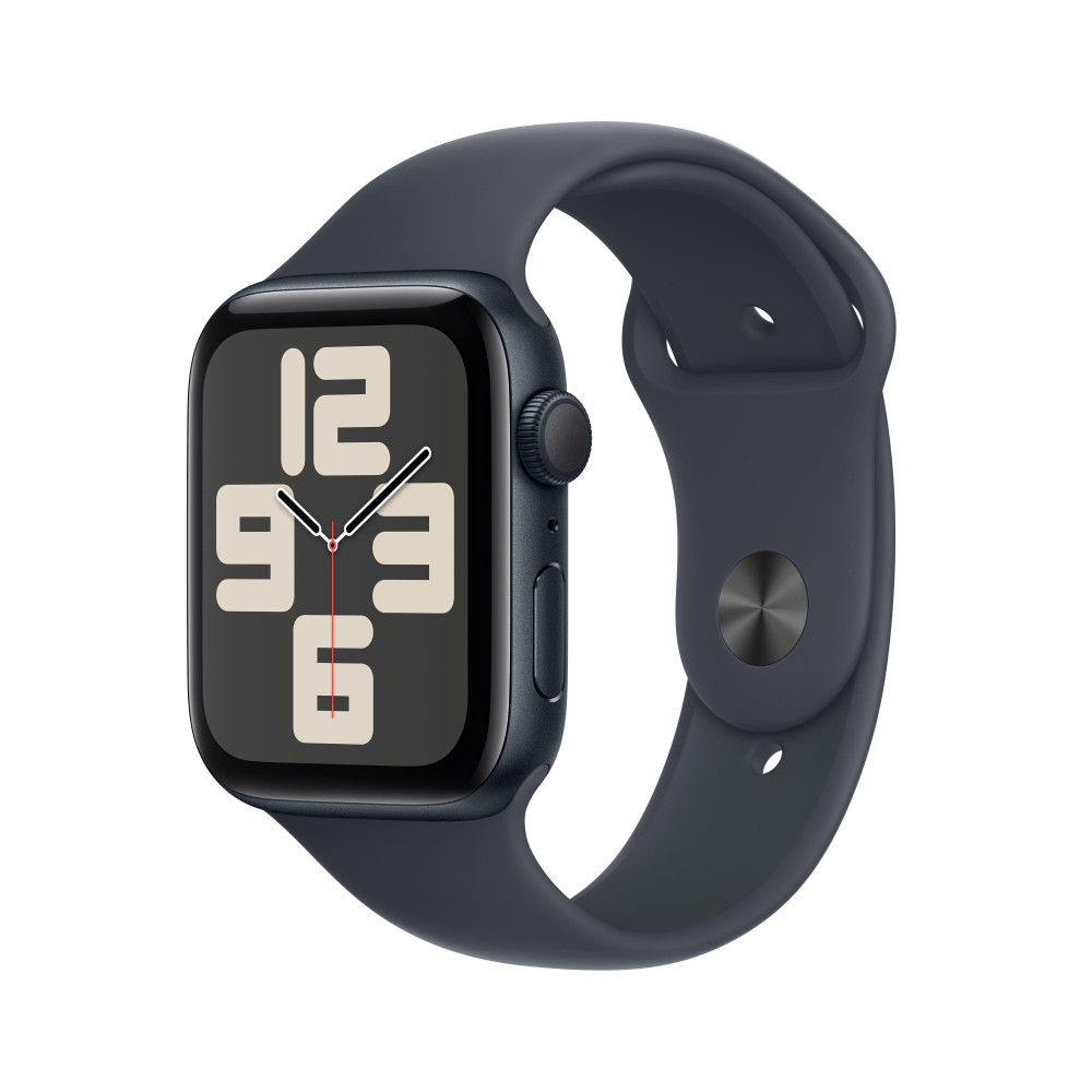 Apple Watch SE (GPS) - 2e g n ration - 44 mm - aluminium minuit - montre intelligente avec bande sport - fluoro lastom re - m