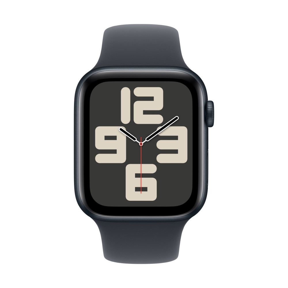 Apple Watch SE (GPS) - 2e g n ration - 44 mm - aluminium minuit - montre intelligente avec bande sport - fluoro lastom re - m