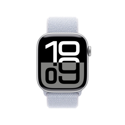 Apple Watch Series 10 (GPS) - 42 mm - aluminium argent  - montre intelligente avec boucle sport - deux couches de mati res te