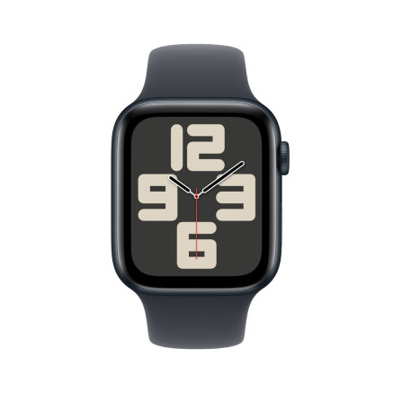 Apple Watch SE (GPS) - 2e g n ration - 44 mm - aluminium minuit - montre intelligente avec bande sport - fluoro lastom re - m