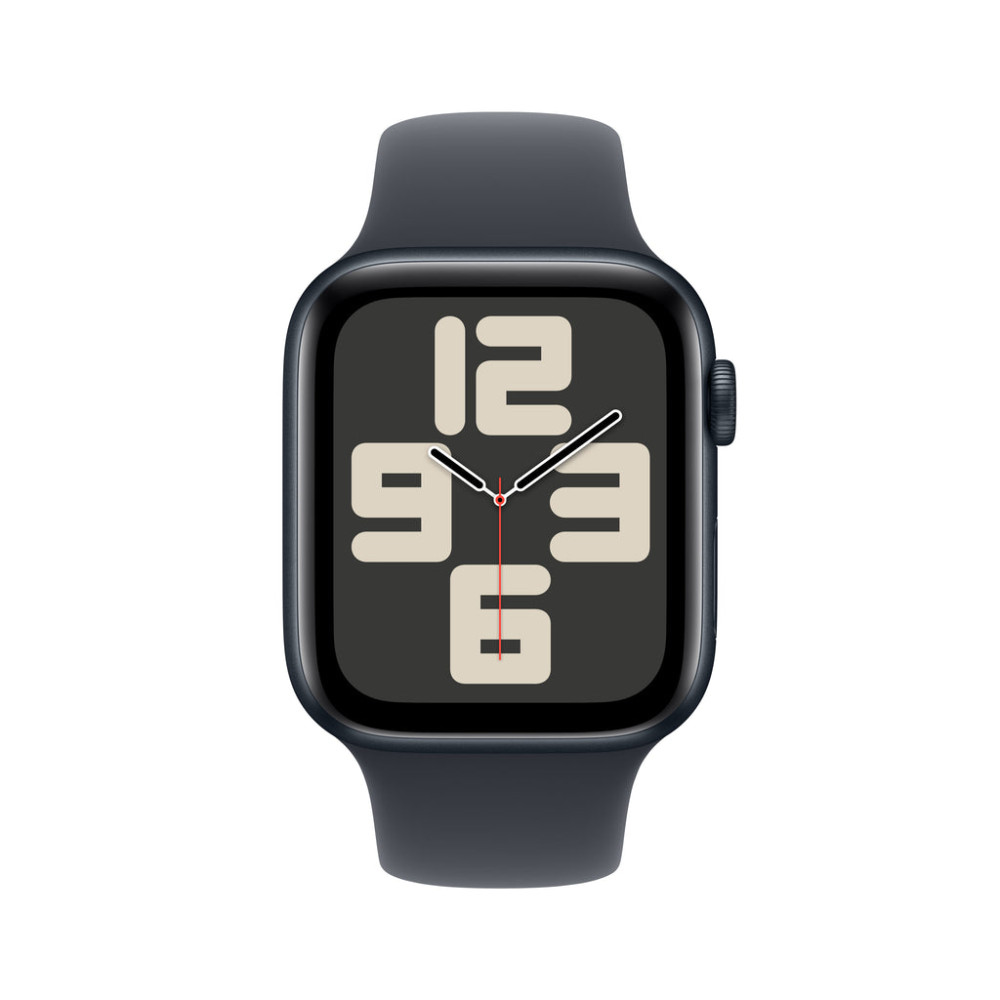 Apple Watch SE (GPS) - 2e g n ration - 44 mm - aluminium minuit - montre intelligente avec bande sport - fluoro lastom re - m