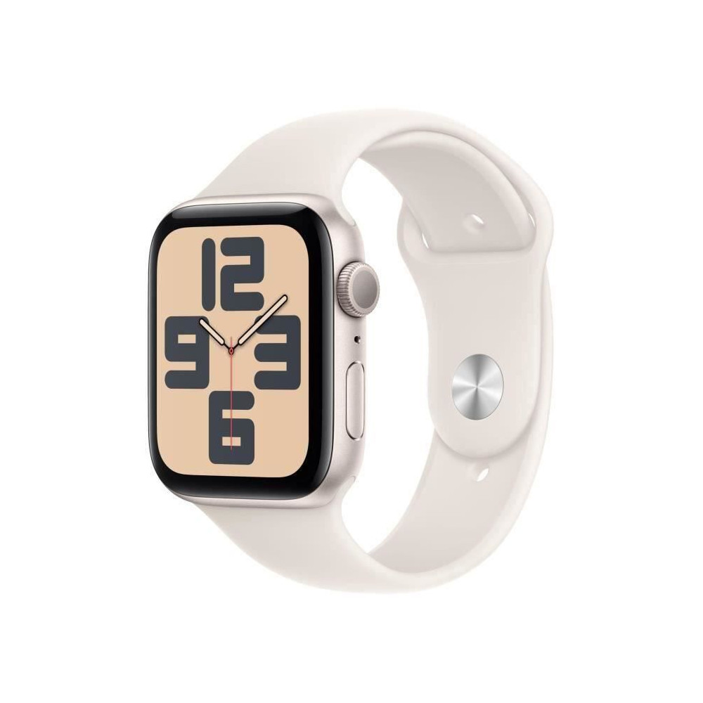 Apple Watch SE (GPS) - 2e g n ration - 44 mm - aluminium droit - montre intelligente avec bande sport - fluoro lastom re - dr