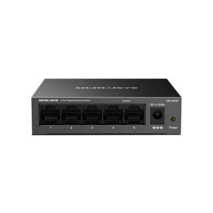 Mercusys MS105GS commutateur réseau Non-géré Gigabit Ethernet (10 100 1000) Noir