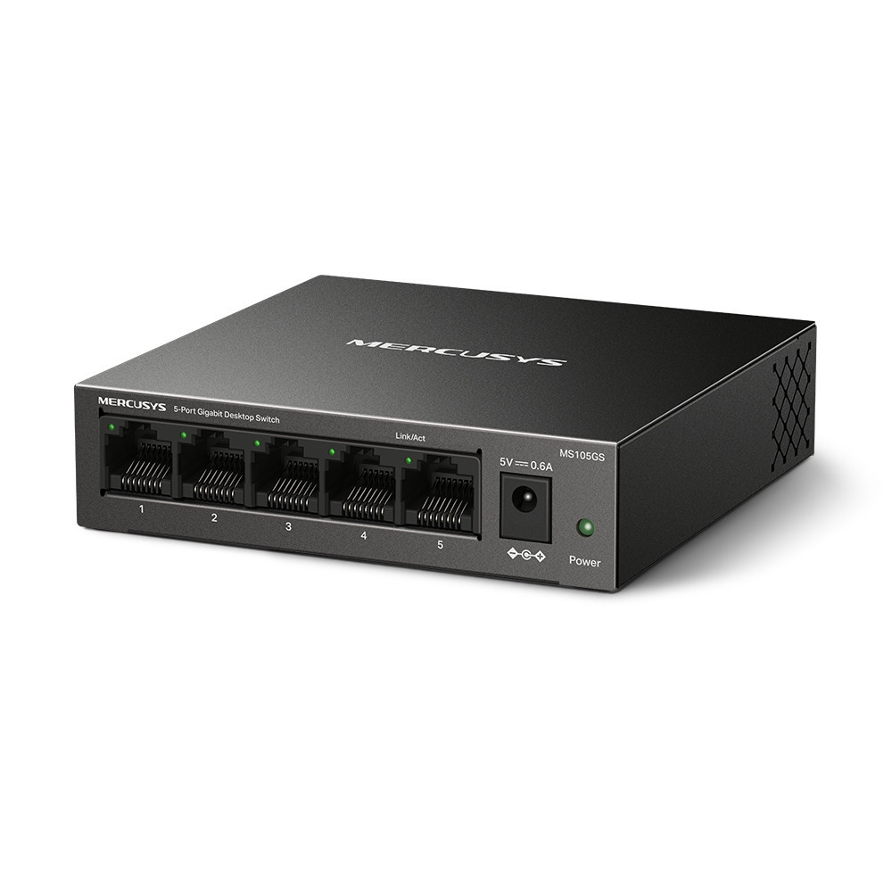Mercusys MS105GS commutateur réseau Non-géré Gigabit Ethernet (10 100 1000) Noir