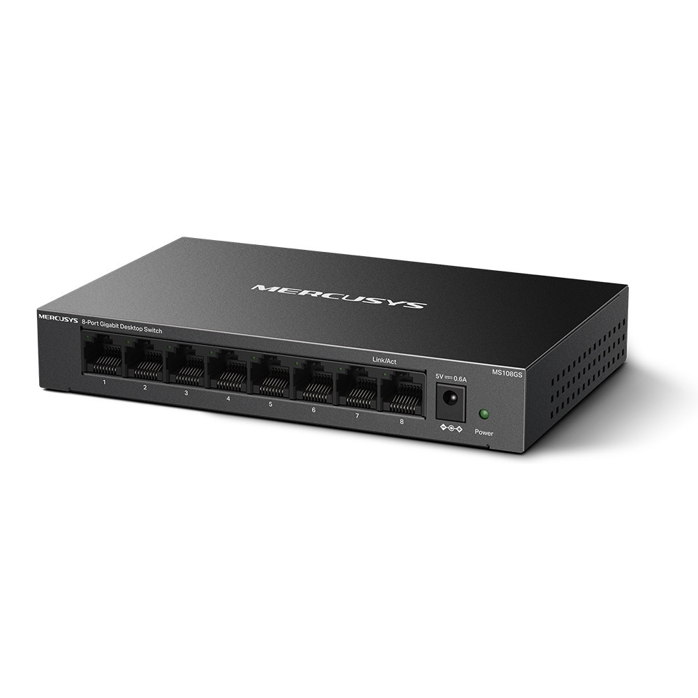 Mercusys MS108GS commutateur réseau Non-géré Gigabit Ethernet (10 100 1000) Noir