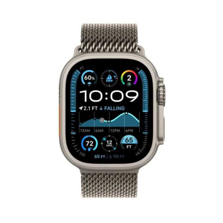 Apple Watch Ultra 2 - 49 mm - titanium naturel - montre intelligente avec boucle milanaise - taille du bracelet : M - 64 Go -