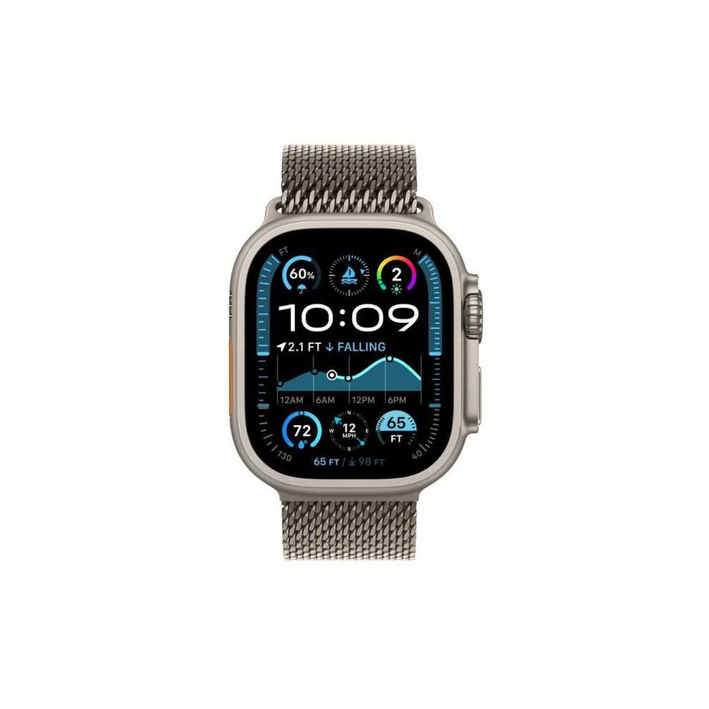 Apple Watch Ultra 2 - 49 mm - titanium naturel - montre intelligente avec boucle milanaise - taille du bracelet : M - 64 Go -