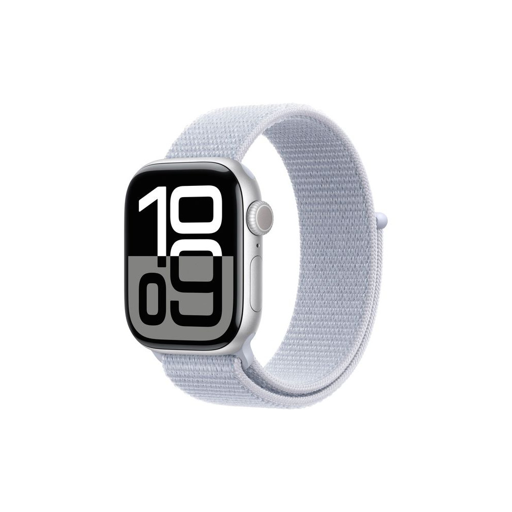 Apple Watch Series 10 (GPS + Cellular) - 42 mm - aluminium argent  - montre intelligente avec boucle sport - deux couches de