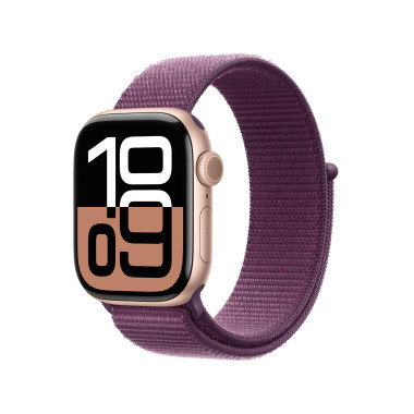 Apple Watch Series 10 (GPS) - 42 mm - aluminium rose or - montre intelligente avec boucle sport - deux couches de mati res te